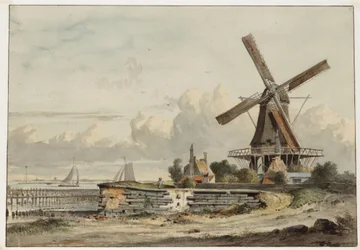 Bolwerk het Blauwhoofd z młynem De Bok