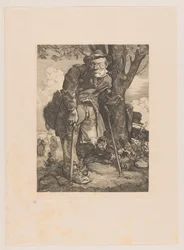 Żebrak o kulach