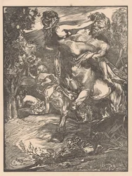 Centaur porywa kobietę