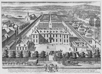 Widok z lotu ptaka na Burlington House, Piccadilly, Westminster, c1707 1911