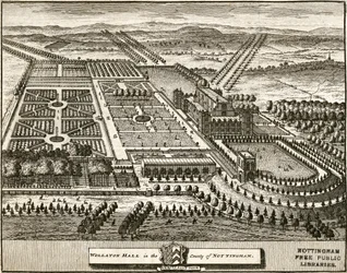 Wollaton Hall i Park Nottingham, Nottinghamshire, c1707