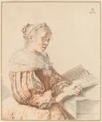 Młoda dziewczyna przy klawiaturze, 1767.