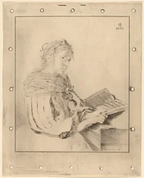 Młoda dziewczyna przy klawiaturze, 1767.