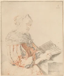 Młoda dziewczyna przy klawiaturze, 1767.