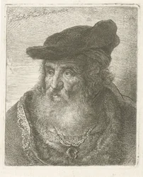 Portret starca z beretem
