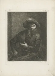 Portret nieznanego mężczyzny w berecie z piórami