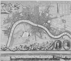 Mapa Londynu, 1690