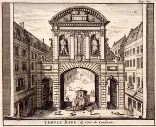 Temple Bar, Londyn, ok. 1700