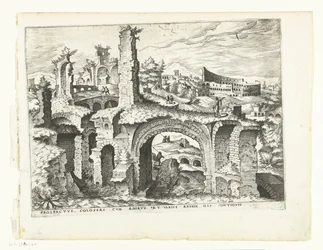 Widok na Koloseum Ruiny rzymskie, 1561 (tytuł serii)