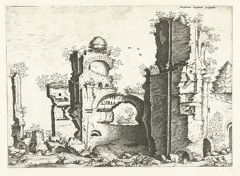 Widok ruin, prawdopodobnie Termy Karakalli Ruiny rzymskie, 1561 (tytuł serii)