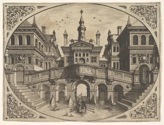 Tabliczka ze Scenografii..., 1560.