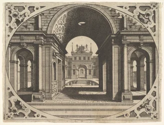 Talerz z Varie Architecture, ca. 1560.