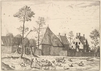 Szopa z Chatą, z Małych Pejzaży, 1559-61.
