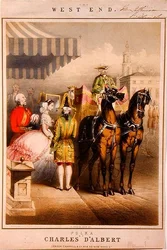 Dzień Salonu, okładka muzyczna „West End Polka”, grawerowana przez M & N Hanhart, ok. 1860 (kolor lito)