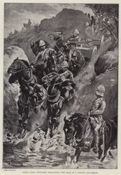 Artyleria polowa Natal schodząc z brzegu „Spruit” lub Stream (lito)