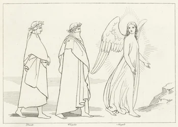 Anioł Prowadzący, Czyściec, Canto 15 (rycina)