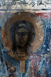 Chrystus, świeży chór Agia Paraskevi, Voutas, Crete, Greeke (zdjęcie)