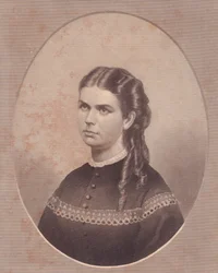 Portret Ady Kinsman (1845-1871), żony wielebnego Edwarda Archibalda Wanlessa, rycina FE Jonesa, ok. 1870