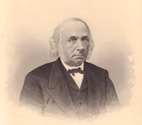 Portret amerykańskiego przemysłowca i pastora metodystów Thomasa T Taskera (1799-1892), grawerowany przez FE Jonesa z damskiego repozytorium, Stany Zjednoczone, około 1870