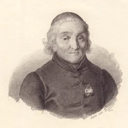 Portret włoskiego teologa Pietro Tamburiniego (1737-1827), miedzioryt autorstwa Maffeis