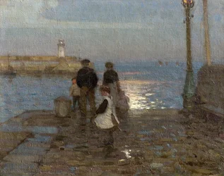 Studium do "The Two Piers" (olej na płótnie)
