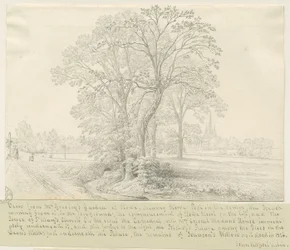 Lichfield - Widok na Stowe Pool: rysunek piórkiem, bd [1826] (rysunek)
