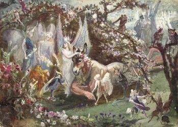 Titania and Bottom z „Snu nocy letniej” Williama Szekspira,