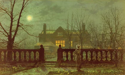 Pani w ogrodzie przy świetle księżyca, 1882