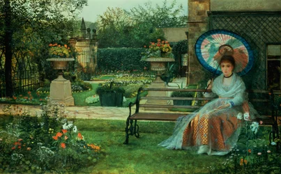 In the Plesaunce, Knostrop Hall, Leeds, 1875
