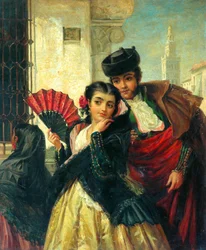 Scena w Hiszpanii, niedaleko Sewilli, c.1853