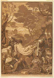 Złożenie do grobu według Jacopo Bassano