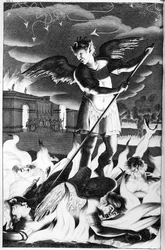 Szatan, ilustracja z „Raju utraconego” Johna Miltona, wydanie czwarte 1688