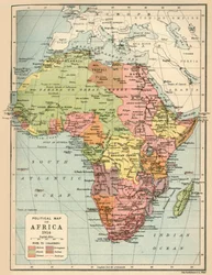 Mapa polityczna Afryki, 1914, 1920