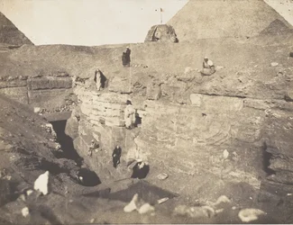 Wykopaliska w pobliżu Sfinksa, 1853.