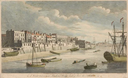 Widok wykonany w pobliżu Limehouse Bridge, w dół Tamizy