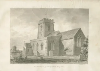 Kościół Aldridge: rysunek w sepii, 1847