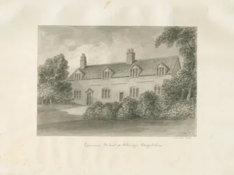 Aldridge Grammar School: rysunek w sepii, 1847
