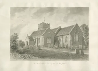 Kościół Armitage: rysunek w sepii, 1823