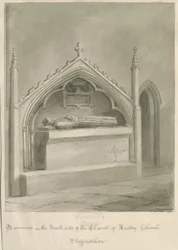 Audley Monuments – „Edward Vernon”: rysunek w sepii