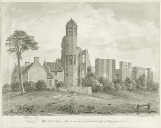 Biddulph Hall (stary): rysunek w sepii