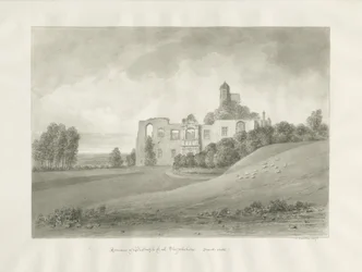 Biddulph Hall (stary): rysunek w sepii