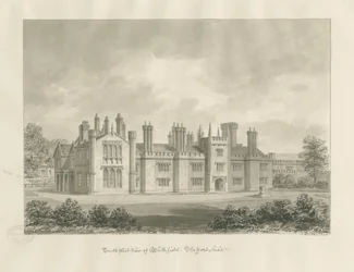 Sala Blithfield: rysunek w sepii, 1823