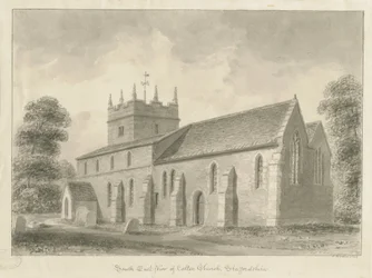 Colton Church: rysunek w sepii, 1842