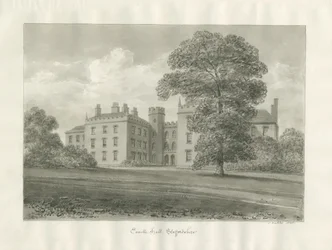Enville Hall: rysunek w sepii