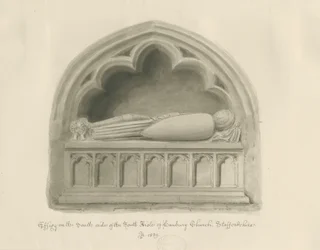 Hanbury Church - Wizerunek [sir John Hanbury]: rysunek w sepii