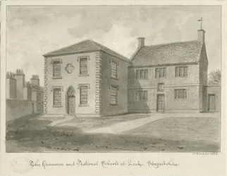Leek Town - Gimnazjum: rysunek w sepii, 1844