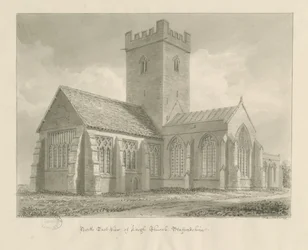 Leigh Church: rysunek w sepii