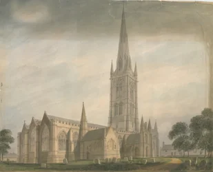 Lincolnshire - Kościół Grantham, 1811