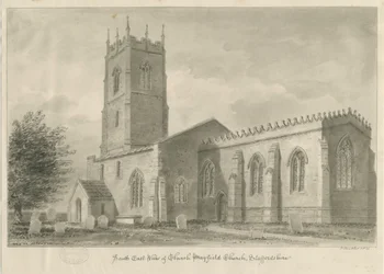 Kościół Mayfield: rysunek w sepii, 1839