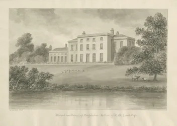 Milford House: rysunek w sepii